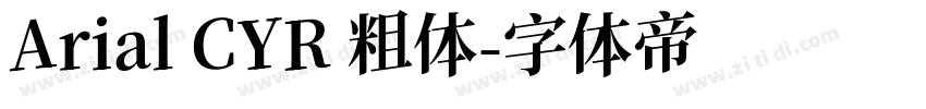 Arial CYR 粗体字体转换